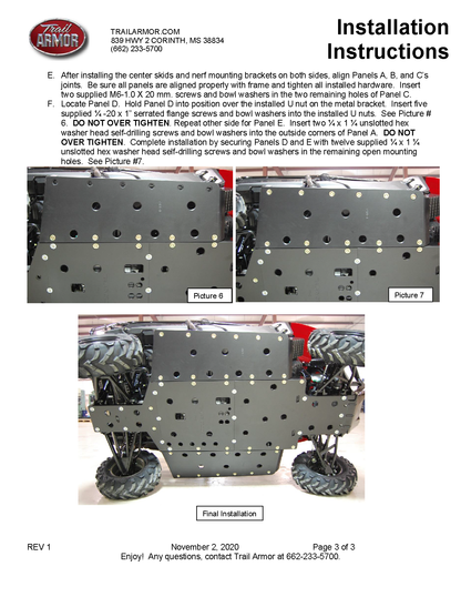 Trail Armor Honda Pioneer 700-4 Full Skids 2014 - 2024