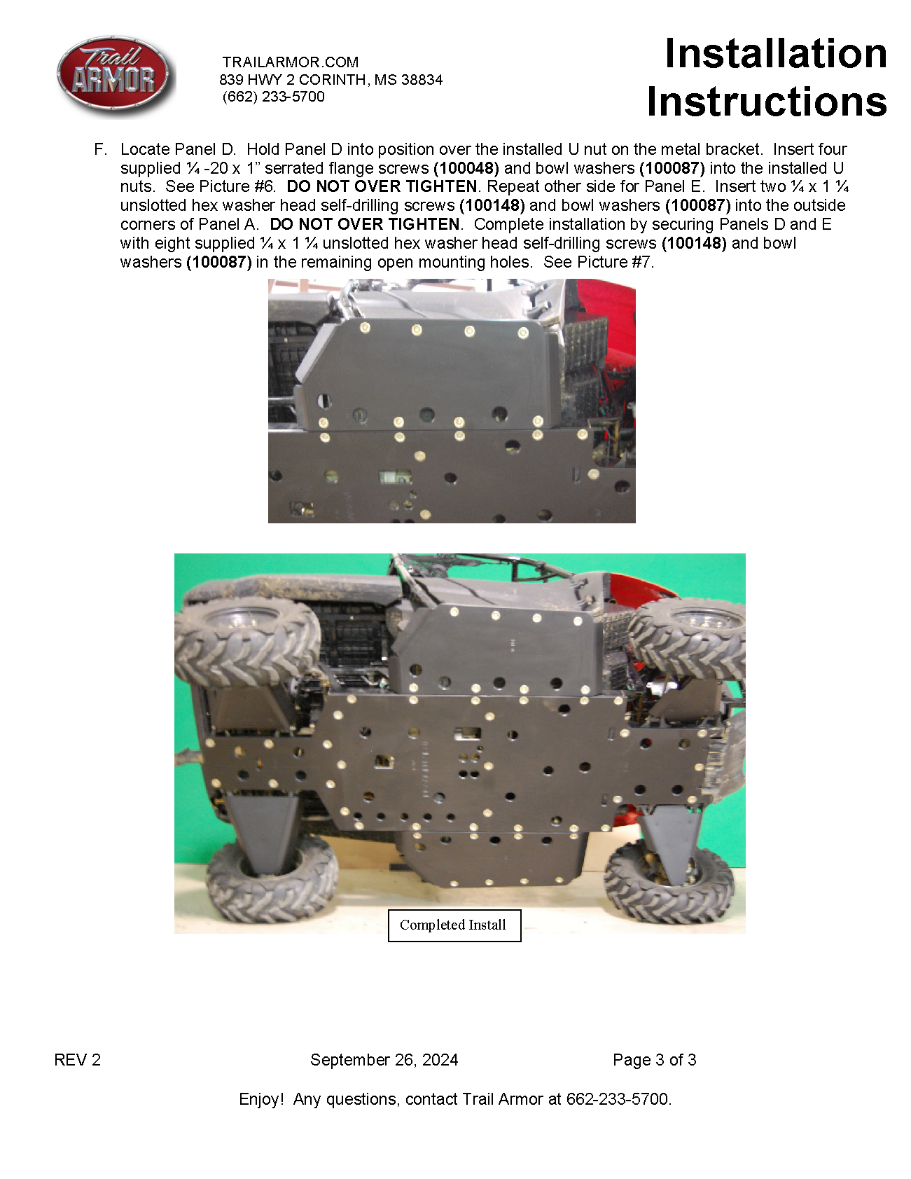 Trail Armor Honda Pioneer 700, Pioneer 700 Deluxe Full Skids