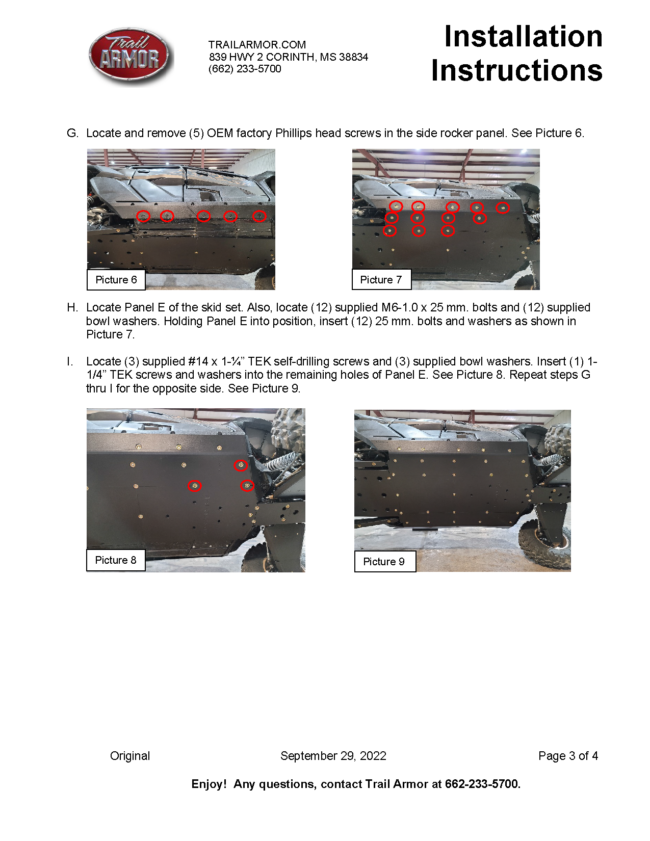 Trail Armor 2023 - 2024 Kawasaki KRX 4 1000 SE, KRX 4 1000 eS Special Edition and KRX 4 1000 eS Full Skids with Integrated Side Skid Plates