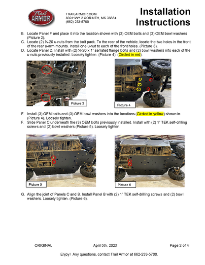 Trail Armor Polaris Ranger 1000 Crew Full Skids 2021 - 2022