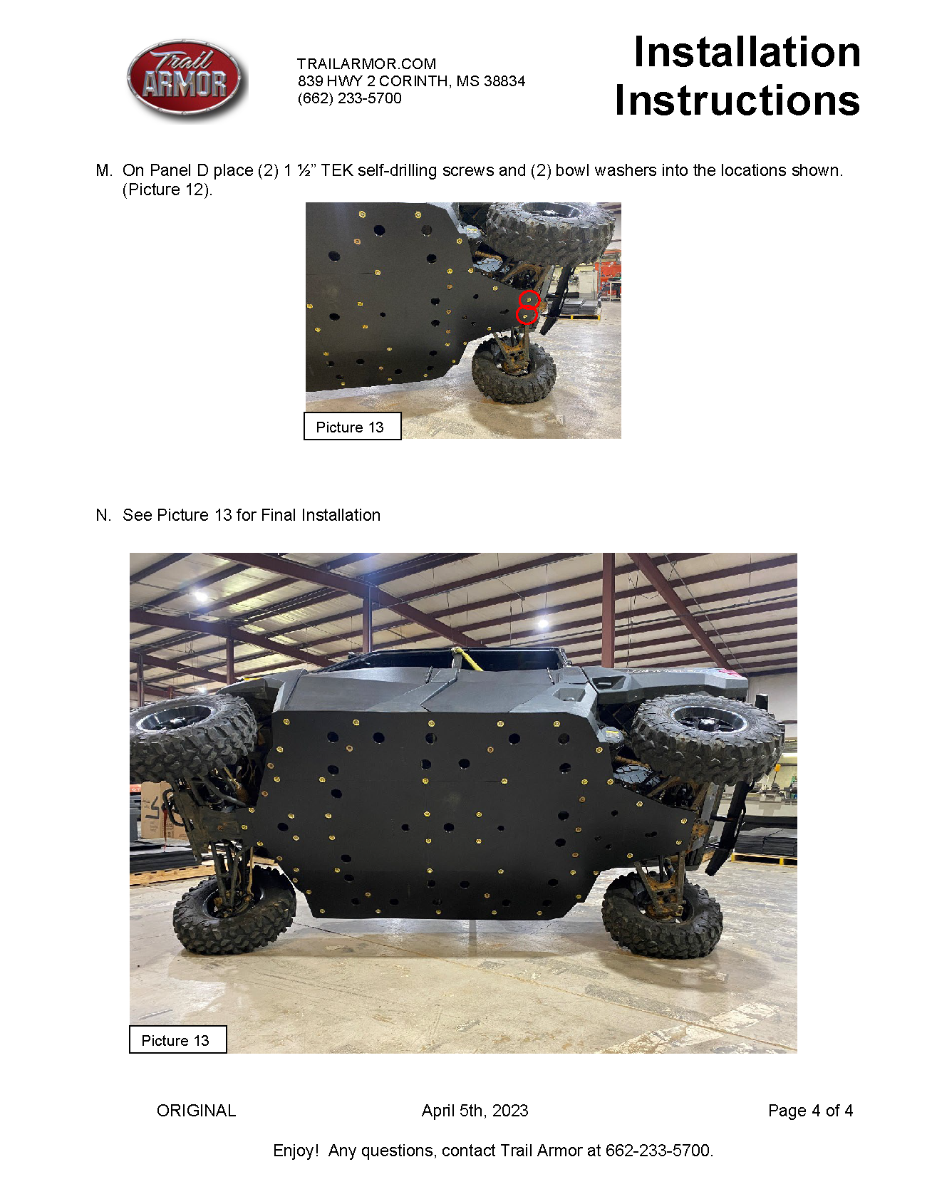 Trail Armor Polaris Ranger 1000 Crew Full Skids 2021 - 2022