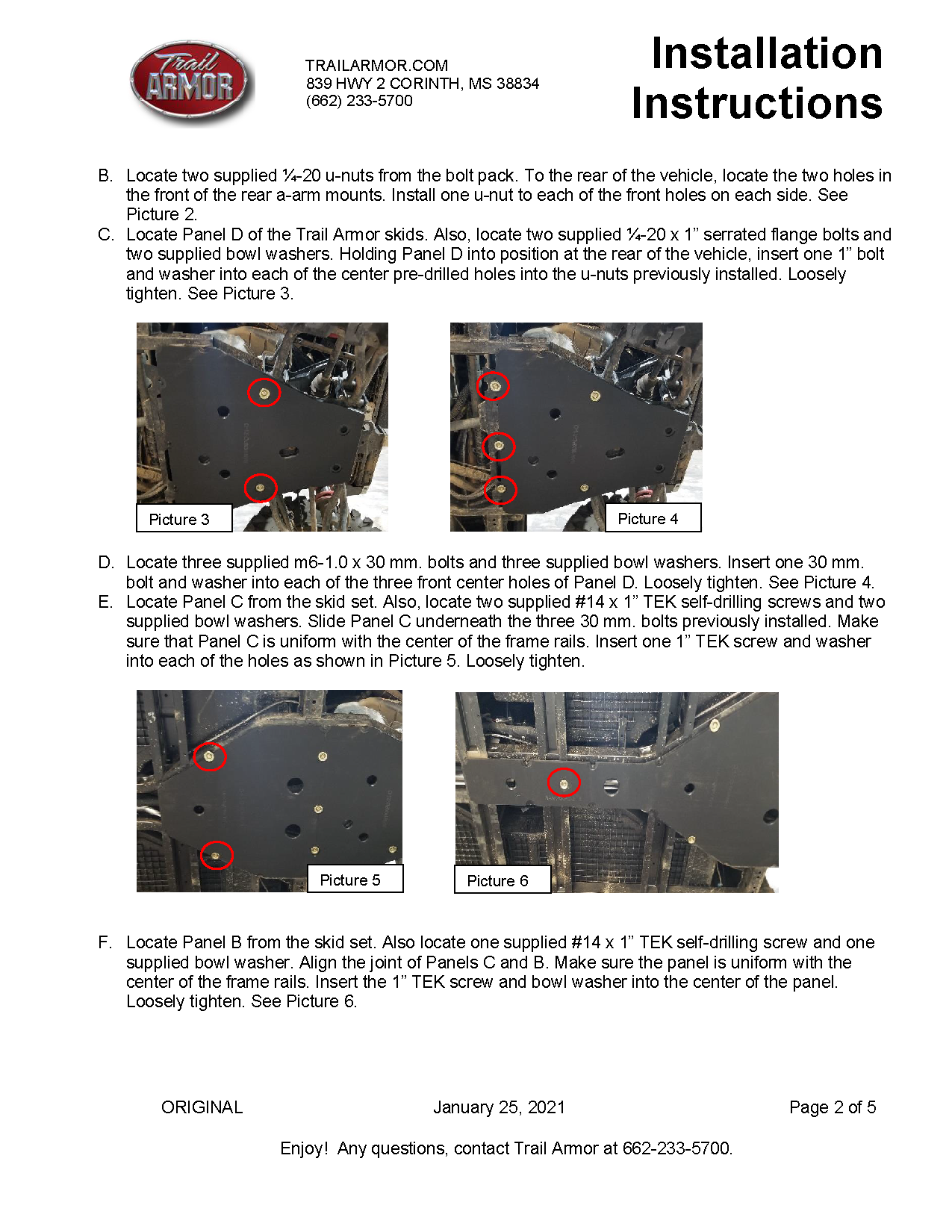 Trail Armor 2021 - 2025 Polaris Ranger XP 1000 Crew Full Skids