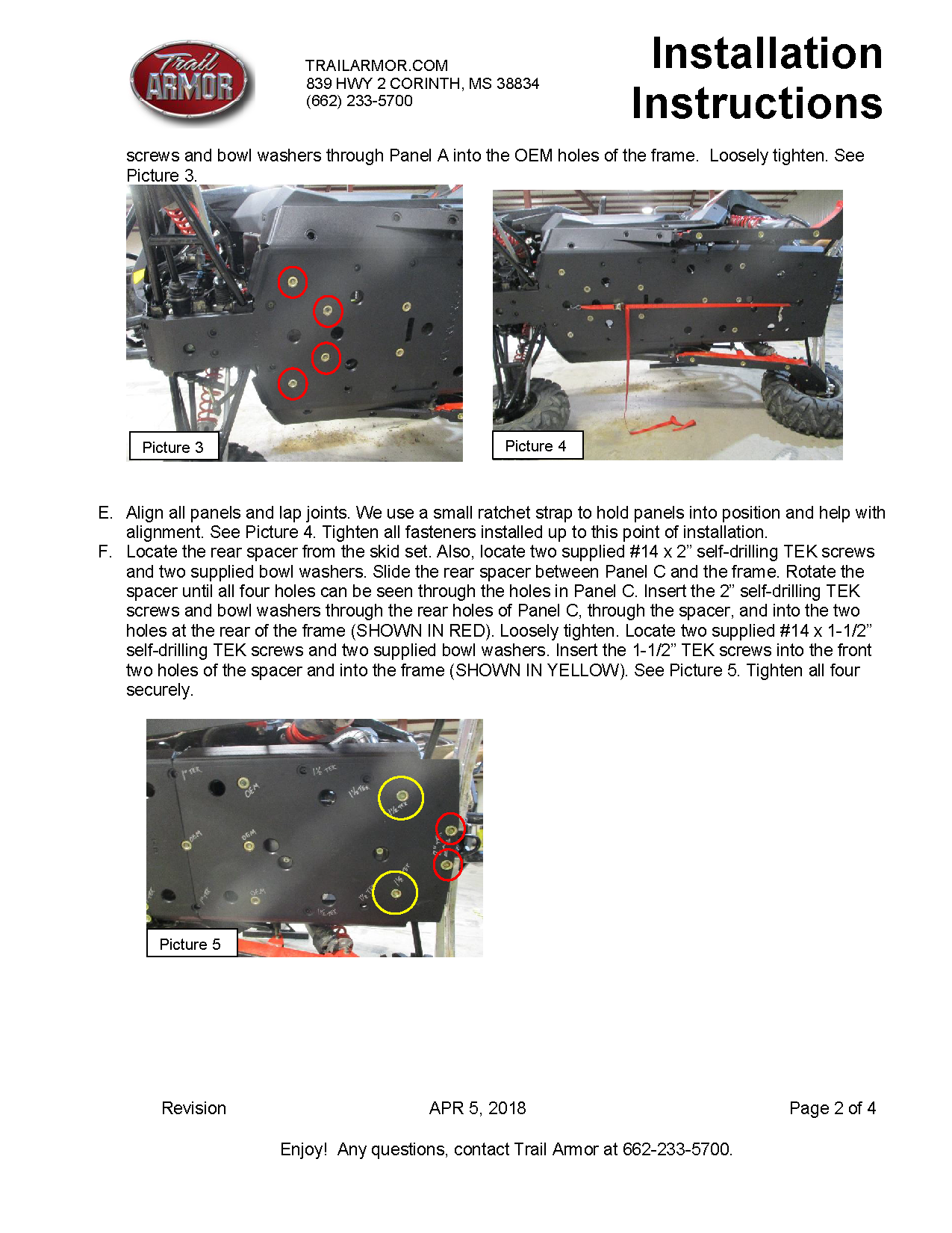 Trail Armor Polaris RZR RS1 Full Skids 2018 - 2022