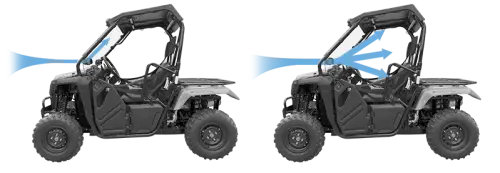 Seizmik Windshield Versa-Vent (Uncoated Poly & ABS)- John Deere Gator XUV/HPX