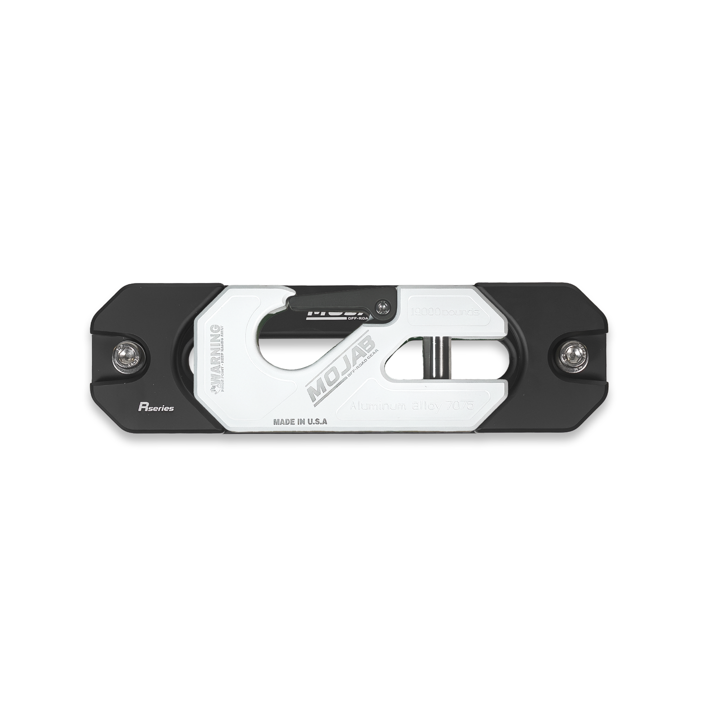Aluminum Recessed Winch Shackle with Fairlead Kit.(LIFE TIME WARRANTY*) - White - Winch Shackle