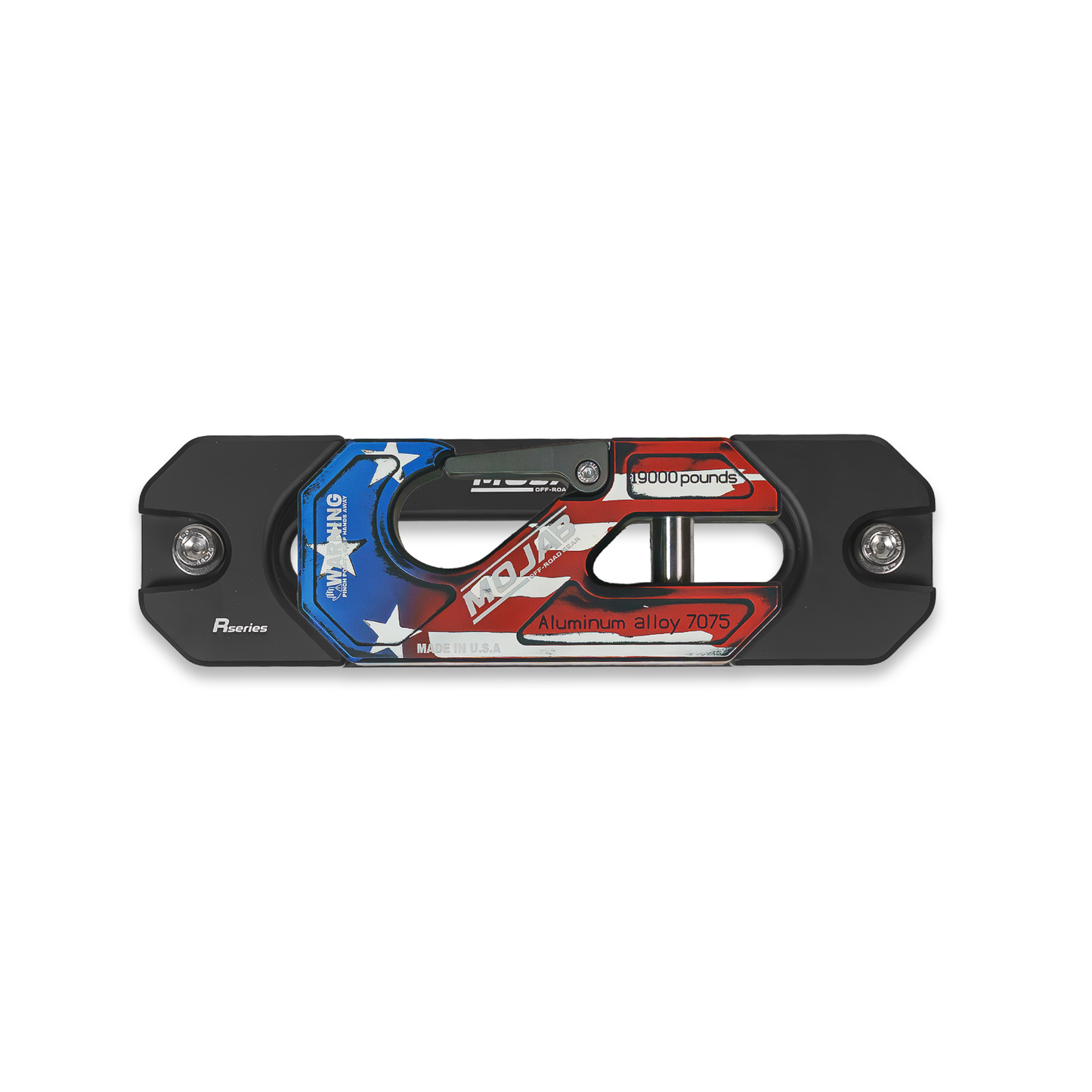 Aluminum Recessed Winch Shackle with Fairlead Kit.(LIFE TIME WARRANTY*) - American Flag - Winch Shackle