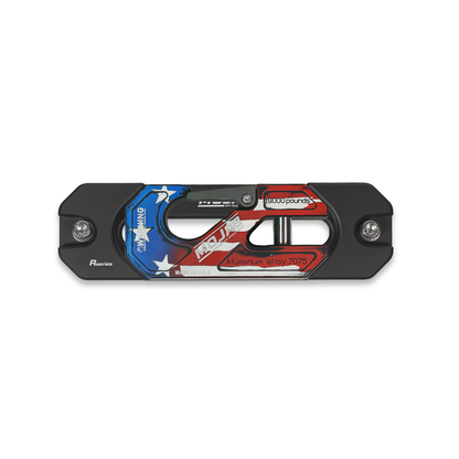 Aluminum Recessed Winch Shackle with Fairlead Kit.(LIFE TIME WARRANTY*) - American Flag - Winch Shackle