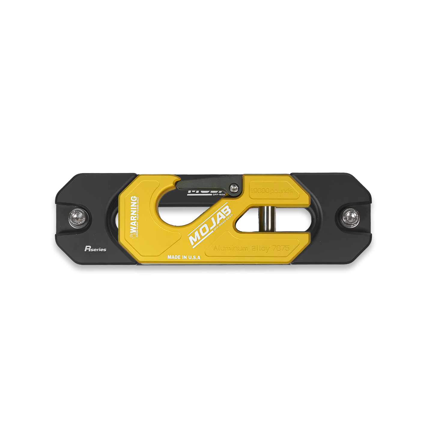 Aluminum Recessed Winch Shackle with Fairlead Kit.(LIFE TIME WARRANTY*) - Yellow - Winch Shackle