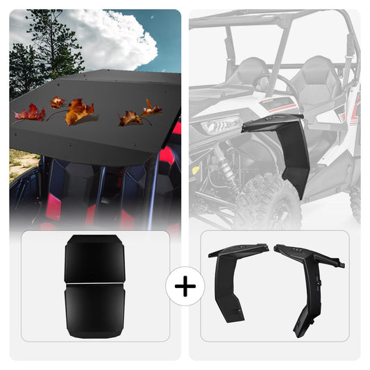 Aluminum Roof and Fender Flares for Polaris RZR