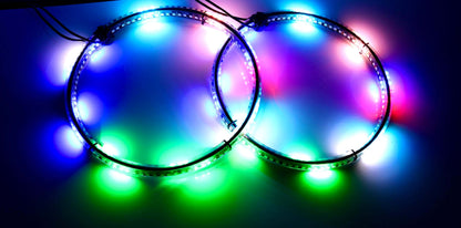 Apollo RGB Wheel Lights Kit - Set of 4 (Harness Included) - 14’’ - whip accessories