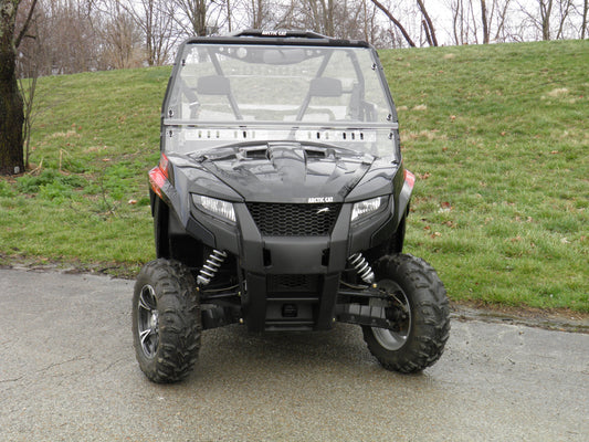 Arctic Cat Prowler 650/700 w/Square Bars - 2 Pc Windshield w/Vent and Hard Coat Options - Windshields