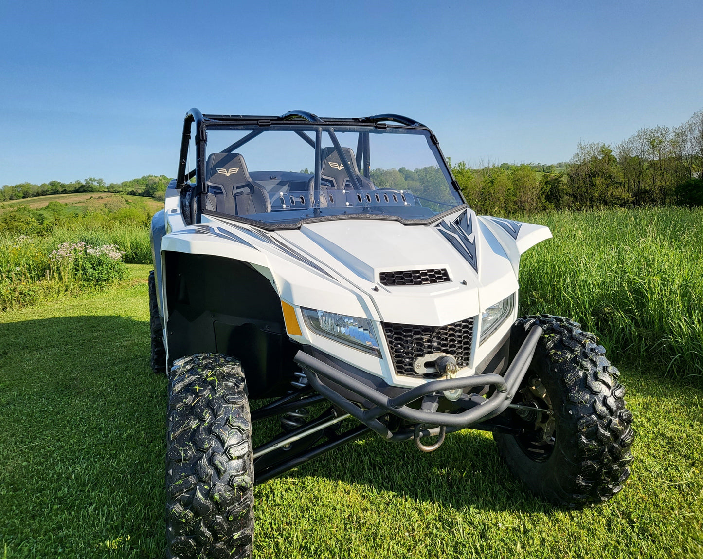 Arctic Cat Wildcat XX 2-Seater - 1-Piece Windshield with Clamp Vent and Hard Coat Options - Windshields