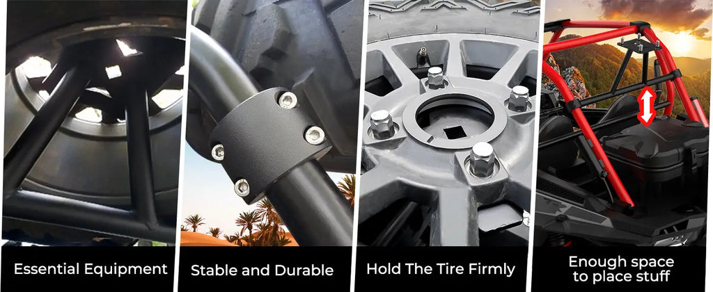 Eye-catching Side Rear View Mirrors And Spare Tire Carrier Mount Fit Polaris Rzr Turbo Eco-friendly [du7AegSG]