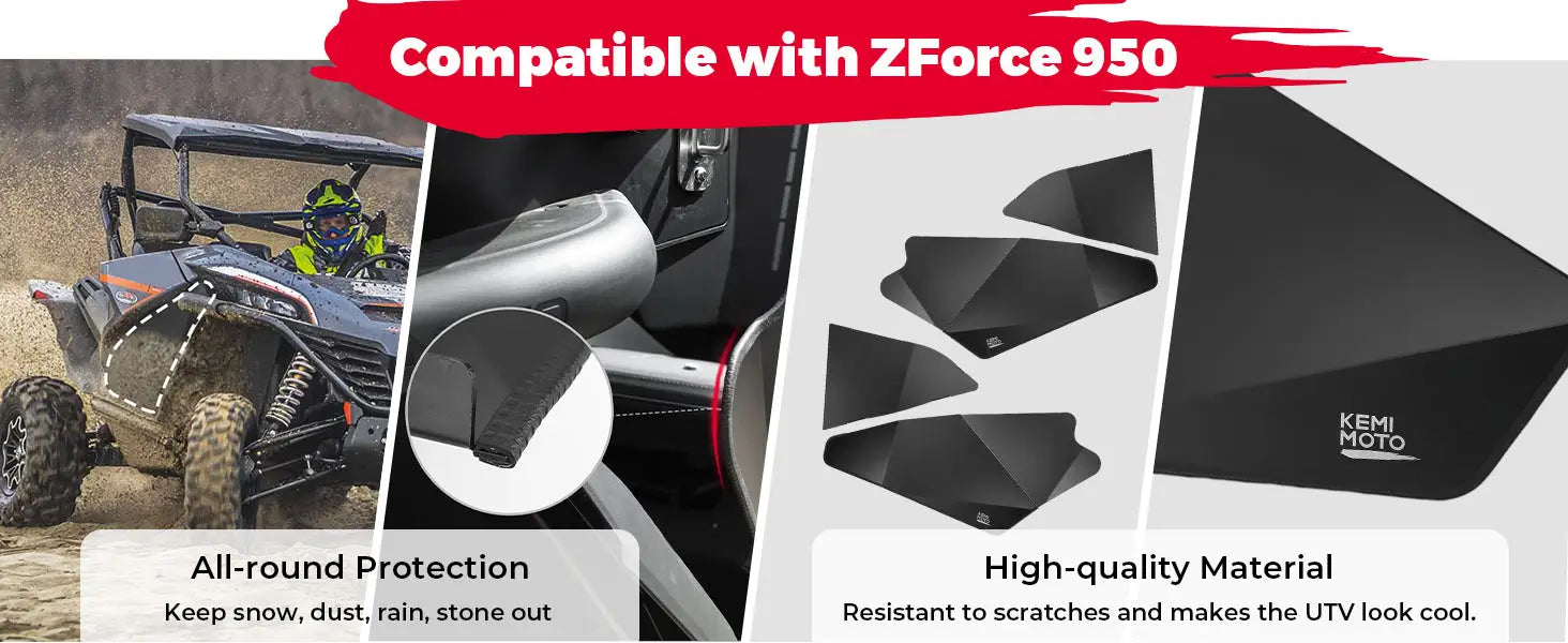 Aluminum Lower Doors Inserts For CFMOTO ZForce 950