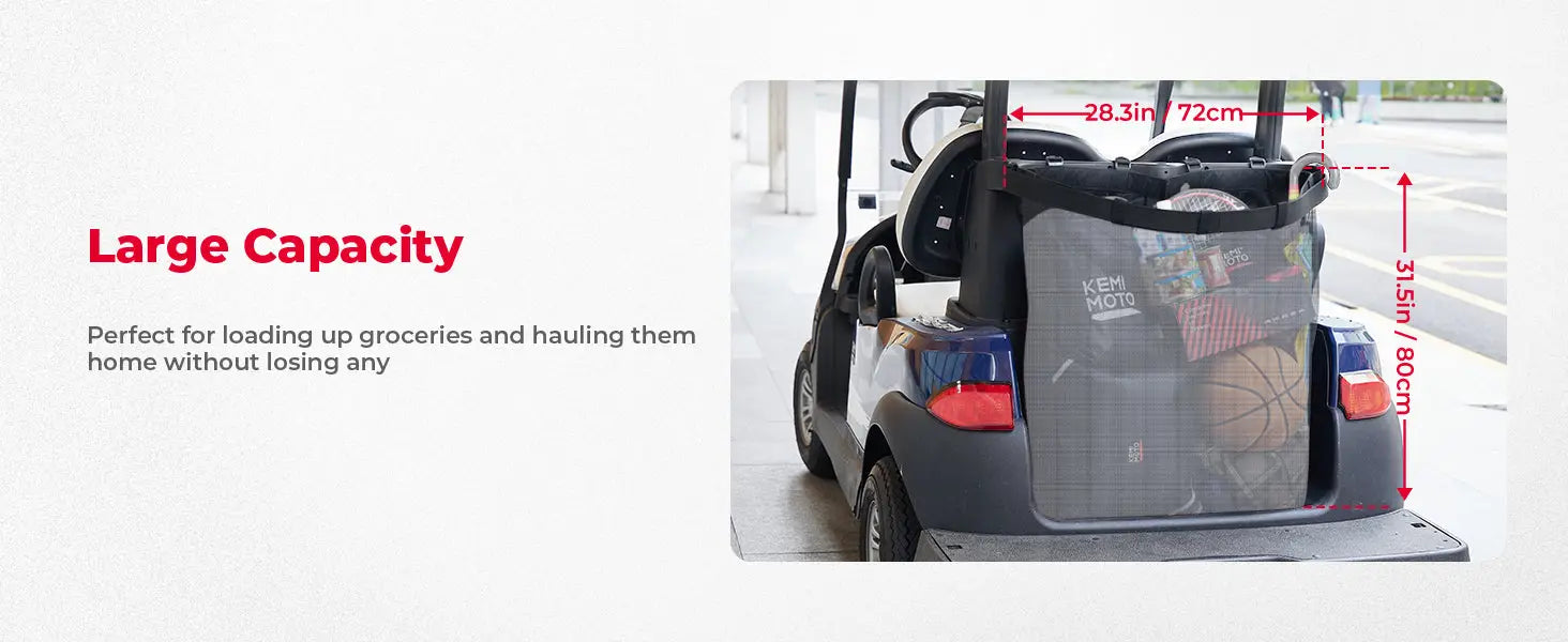 KEMIMOTO Golf Cart Grocery Shopping Bag Universal Fit for 2 Passenger Golf Carts