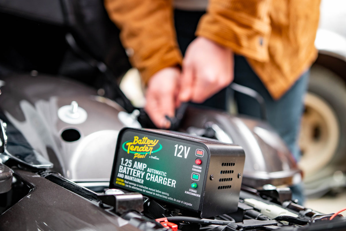 Battery Tender Plus 1.25 AMP 12V Battery Charger and Maintainer - Battery