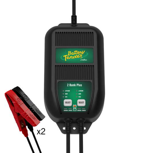 Battery Tender® 2-Bank 12V 1.25 Amp Battery Charger and Maintainer - Battery