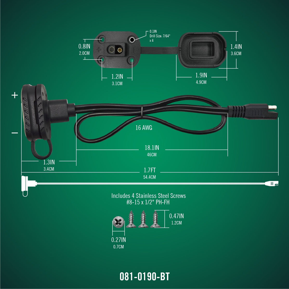 Battery Tender® Quick Disconnect Cable Mount - Accessories