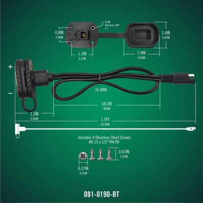 Battery Tender® Quick Disconnect Cable Mount - Accessories