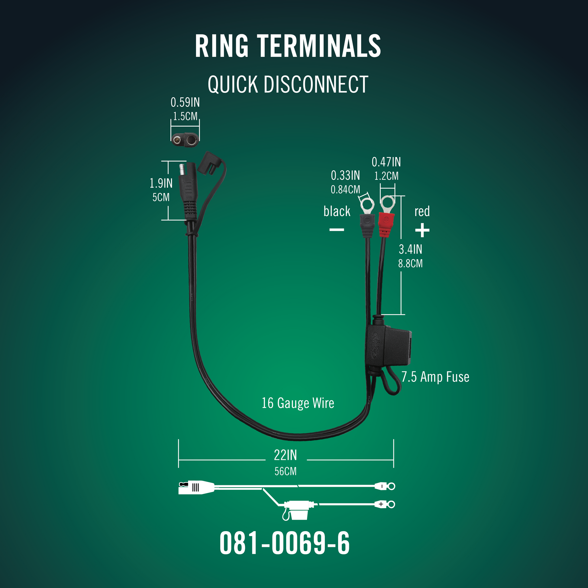 Battery Tender® Ring Terminal Harness 25 Pack - Battery