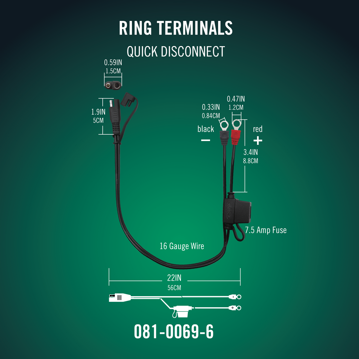 Battery Tender® Ring Terminal Harness 25 Pack - Battery