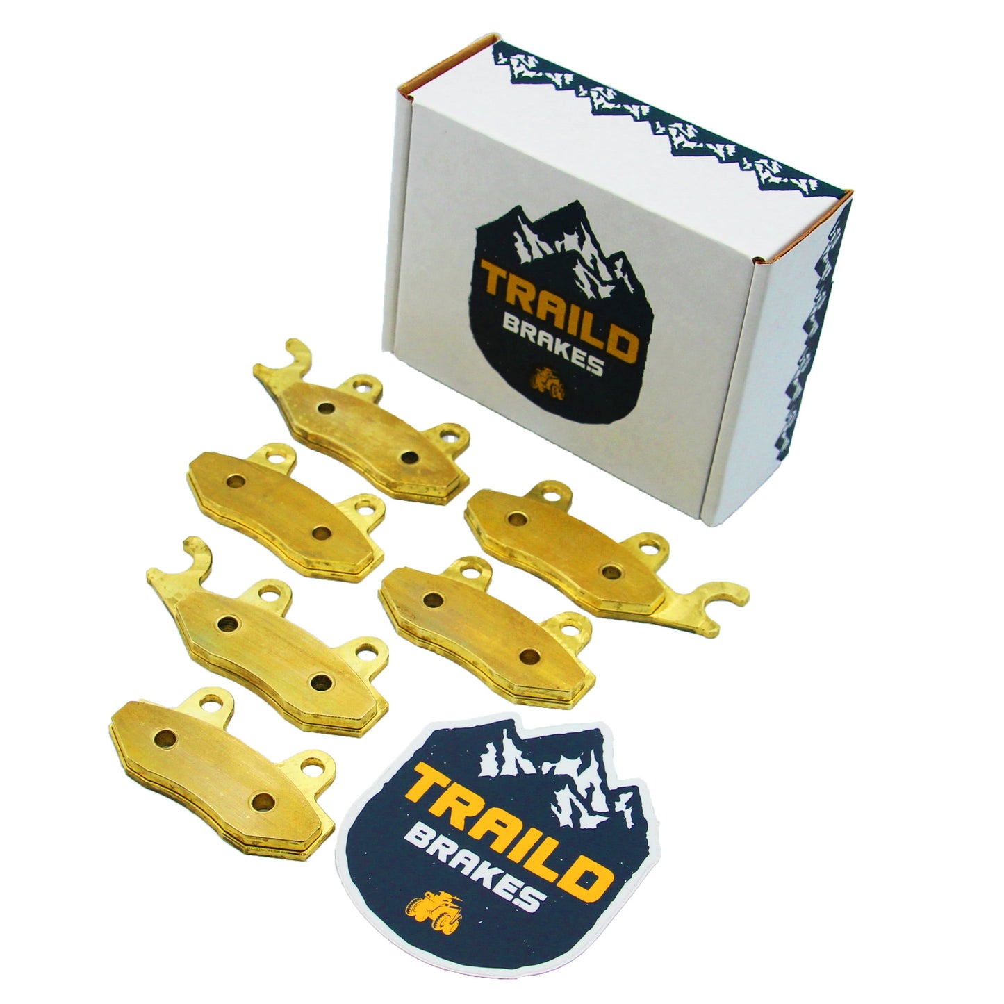 Can Am Commander 1000R/800R 2011-2020 Brass Brake Pad Set - Complete Vehicle Set - Vehicle Parts & Accessories