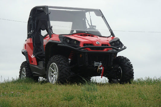 Can-Am Commander - 2 Pc Scratch-Resistant Windshield w/Vent and Clamp Options - Windshields