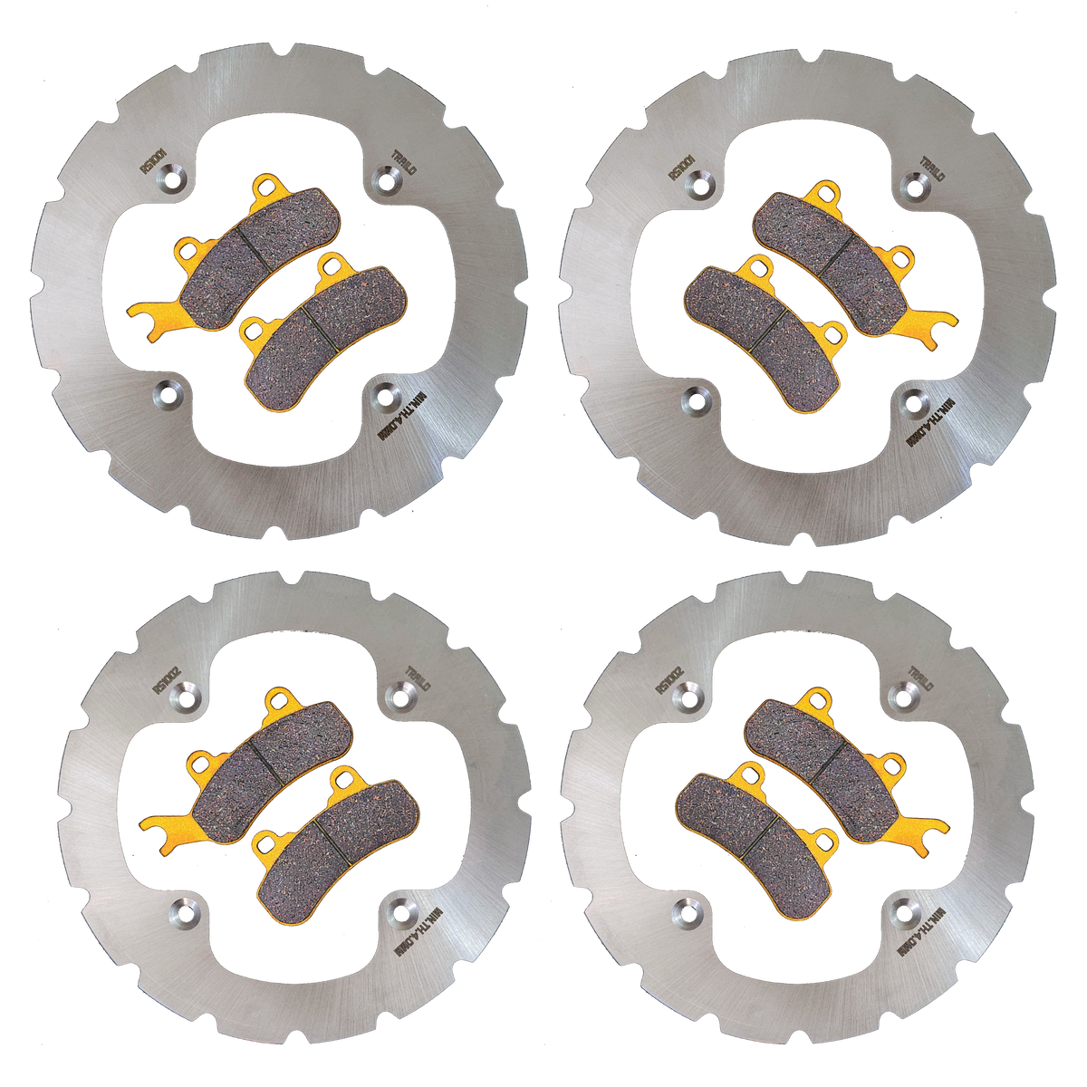 Can-Am Commander/Commander MAX 1000R/700 2021-2026 Ridge Rider Rotor and Pad Kit - Ceramic Pad & Rotor Set - Pad &