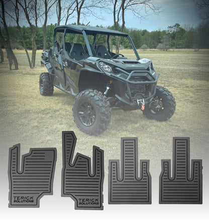 Can-Am Commander / Maverick Gen 2 Rubber Floor Mats - 4 Door - UTV Rubber floor mats