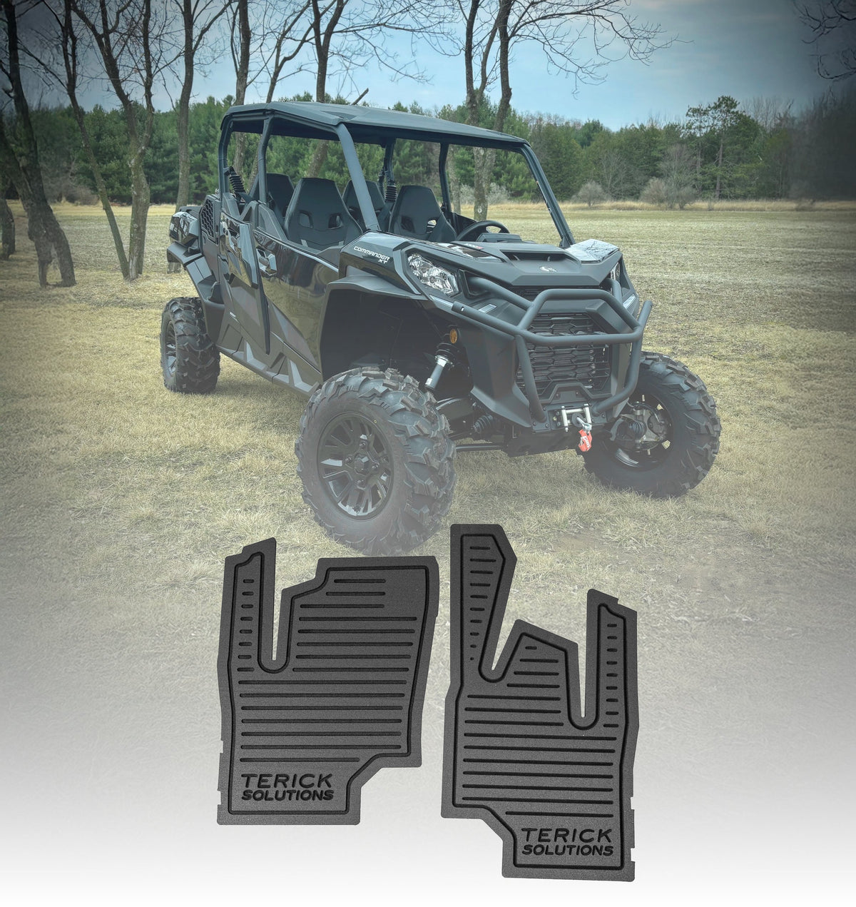 Can-Am Commander / Maverick Gen 2 Rubber Floor Mats - 2 Door - UTV Rubber floor mats