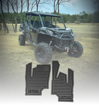 Can-Am Commander / Maverick Gen 2 Rubber Floor Mats - 2 Door - UTV Rubber floor mats