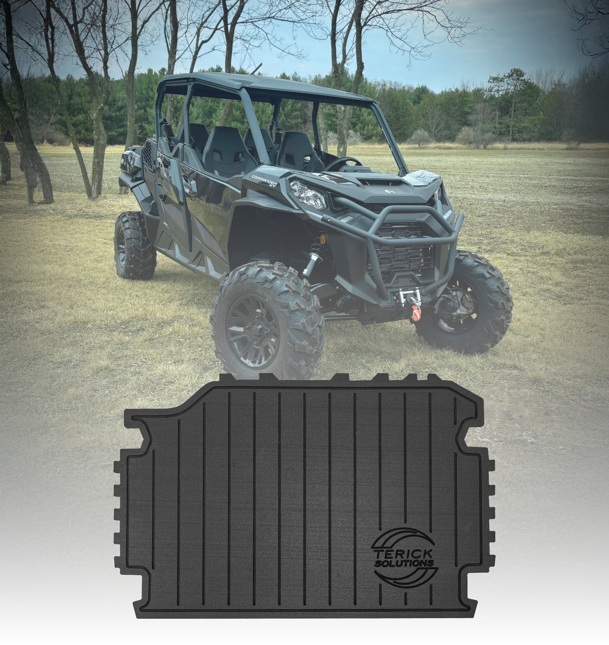 Can-Am Commander / Maverick Gen 2 Rubber Floor Mats - Rear Cargo Mat - UTV Rubber floor mats
