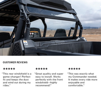 Can-Am Commander Tinted Rear Windshield - Rear Windshield