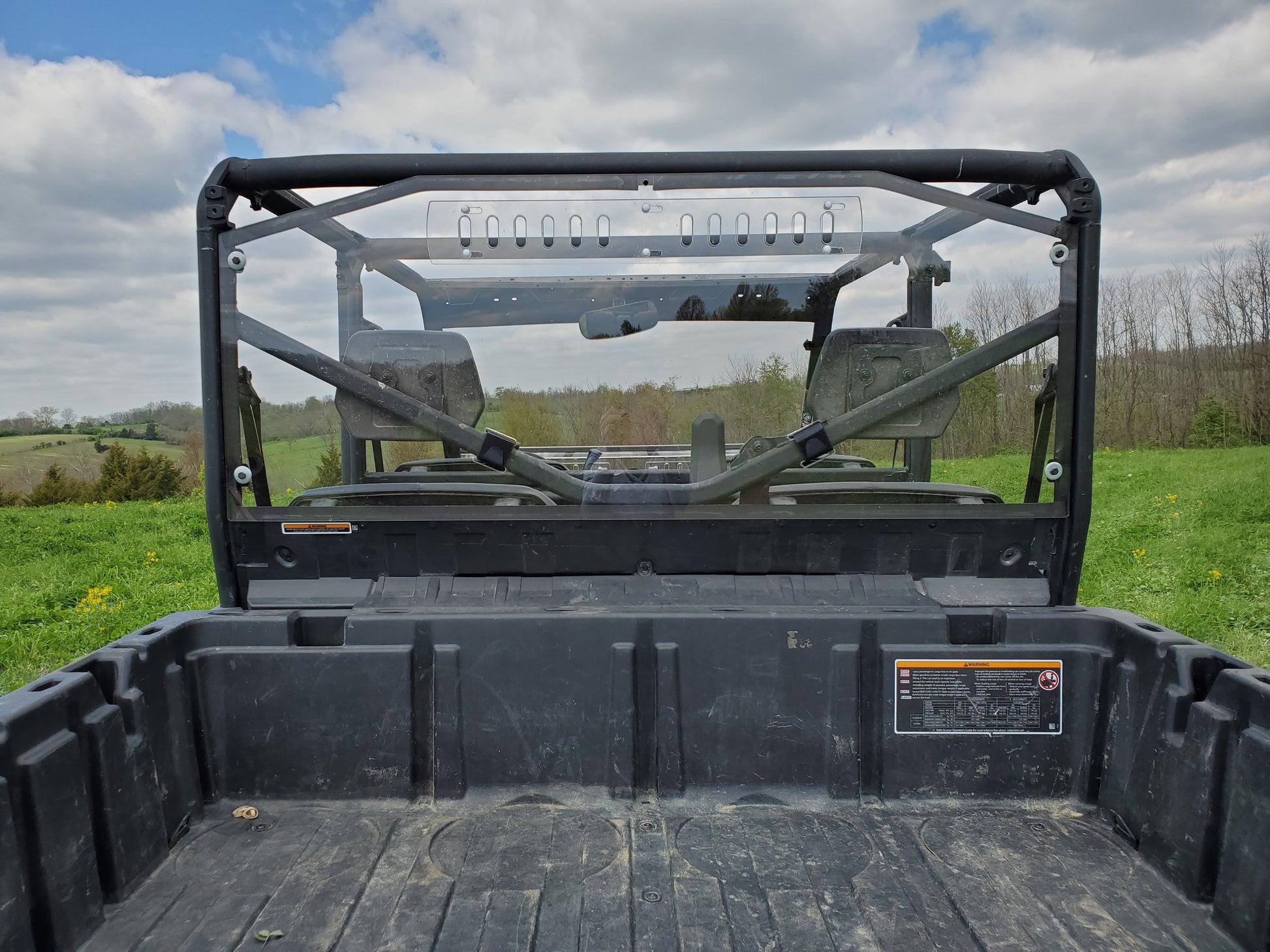 Can-Am Defender - 1 Pc Lexan Back Panel w/Vent Option - Windshields