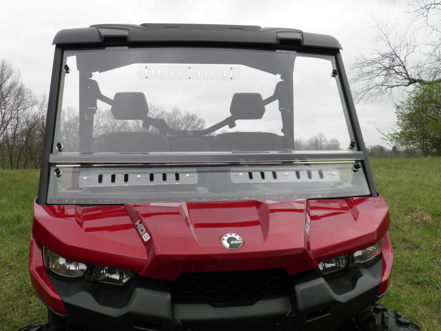 Can-Am Defender - 2 Pc Scratch-Resistant Windshield w/Vent Option