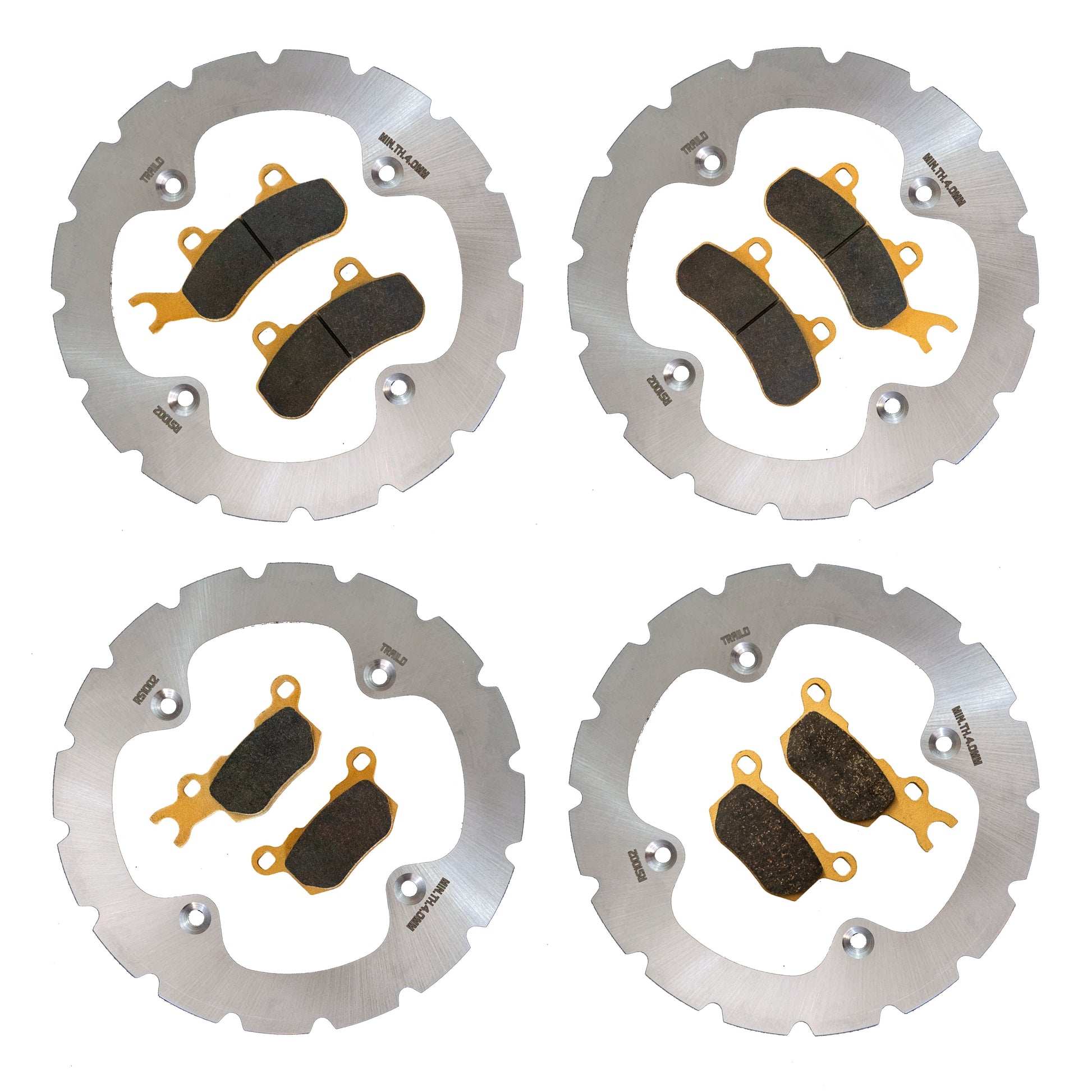 Can-Am Defender 3-Seater HD10/HD9/HD8/HD7/HD5 2016-2026 Ridge Rider Rotor and Pad Kit - 3-Seater Pad & Rotor Kit