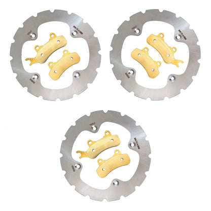 Can-Am Defender 3-Seater HD10/HD9/HD8/HD7/HD5 2016-2026 Ridge Rider Rotor and Pad Kit - HD5 3 Rotor & Pad Kit / Brass