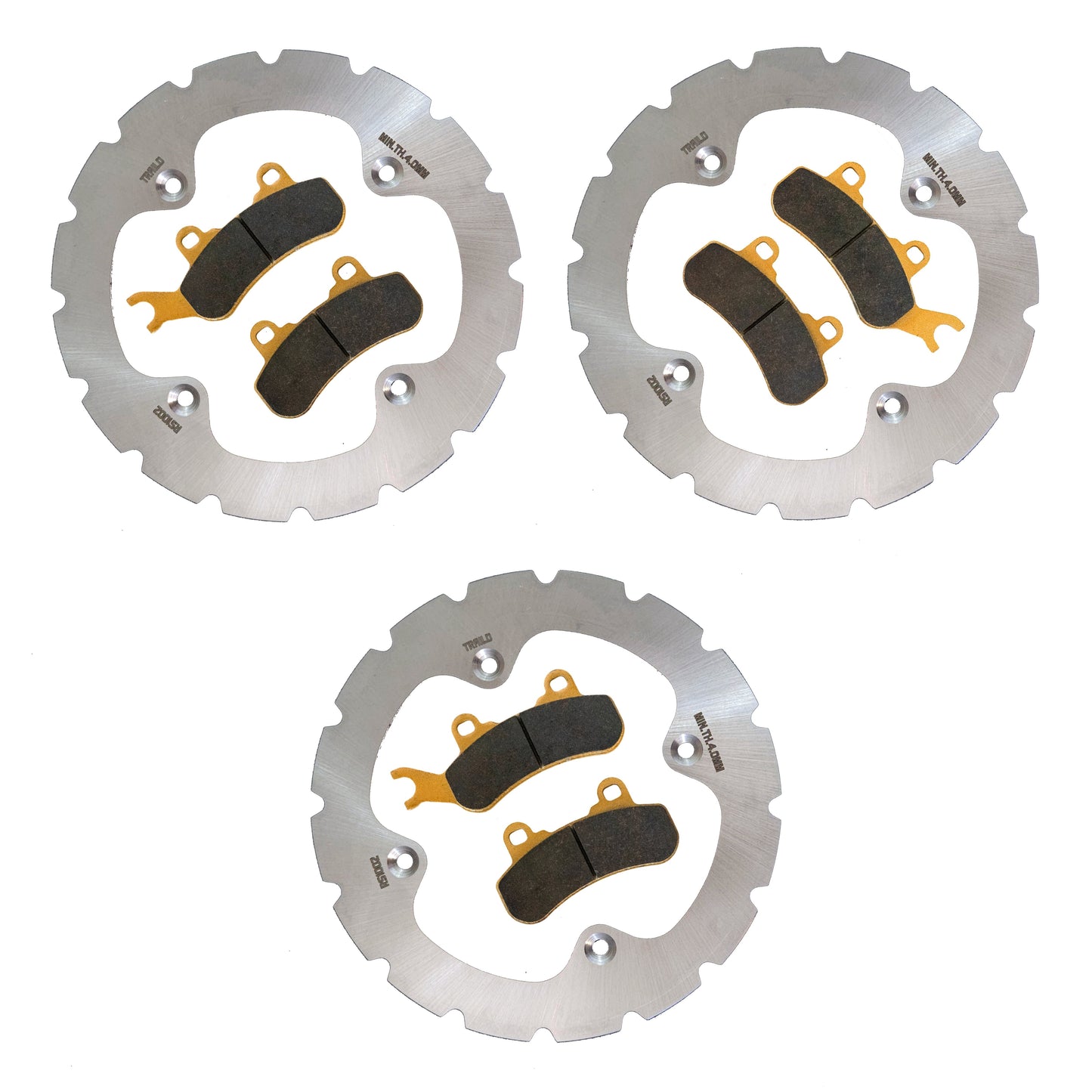 Can-Am Defender 3-Seater HD10/HD9/HD8/HD7/HD5 2016-2026 Ridge Rider Rotor and Pad Kit - HD5 3 Rotor & Pad Kit / Ceramic
