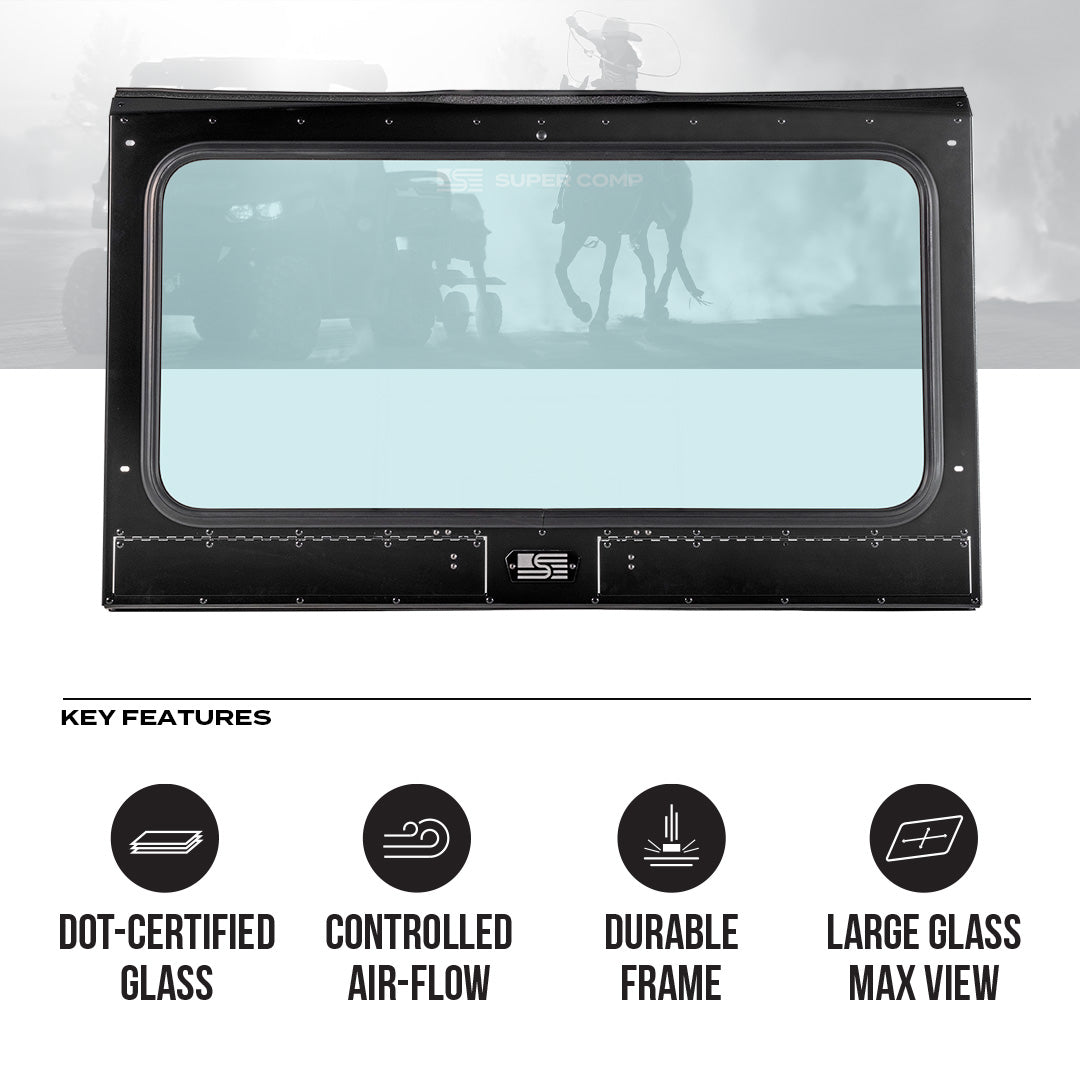 Can-Am Defender Front Windshield - Glass Front Windshield