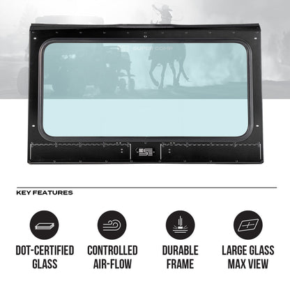 Can-Am Defender Front Windshield - Glass Front Windshield