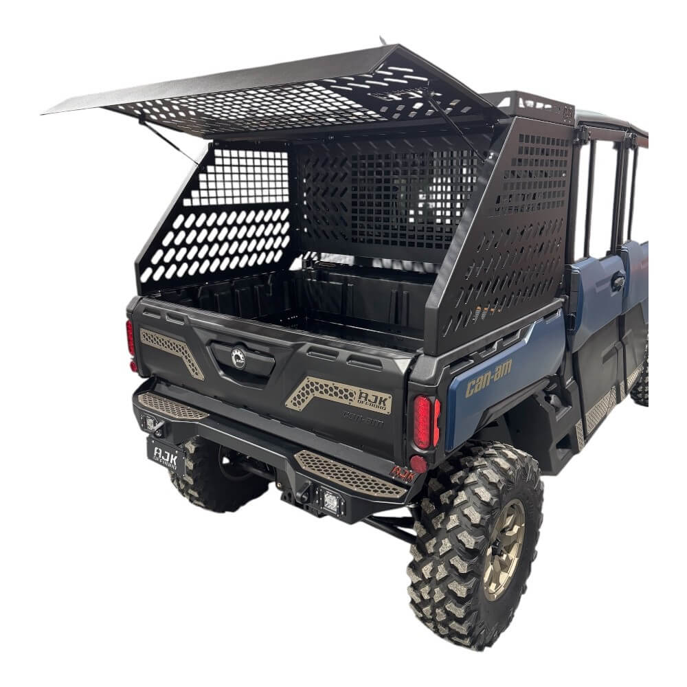 Can-Am Defender HD10-HD11 Tall Bed Rack with Enclosure - Storage Options