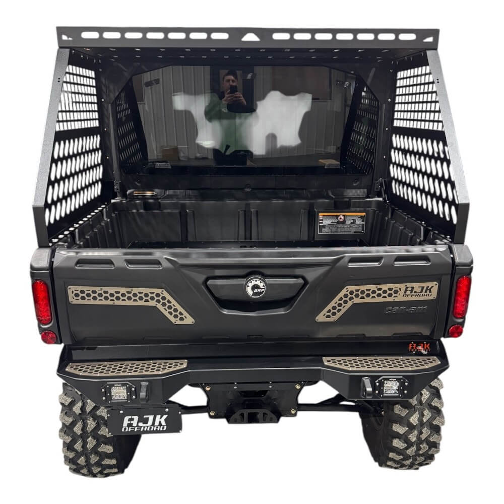 Can-Am Defender HD10-HD11 Tall Bed Rack with Enclosure - Storage Options