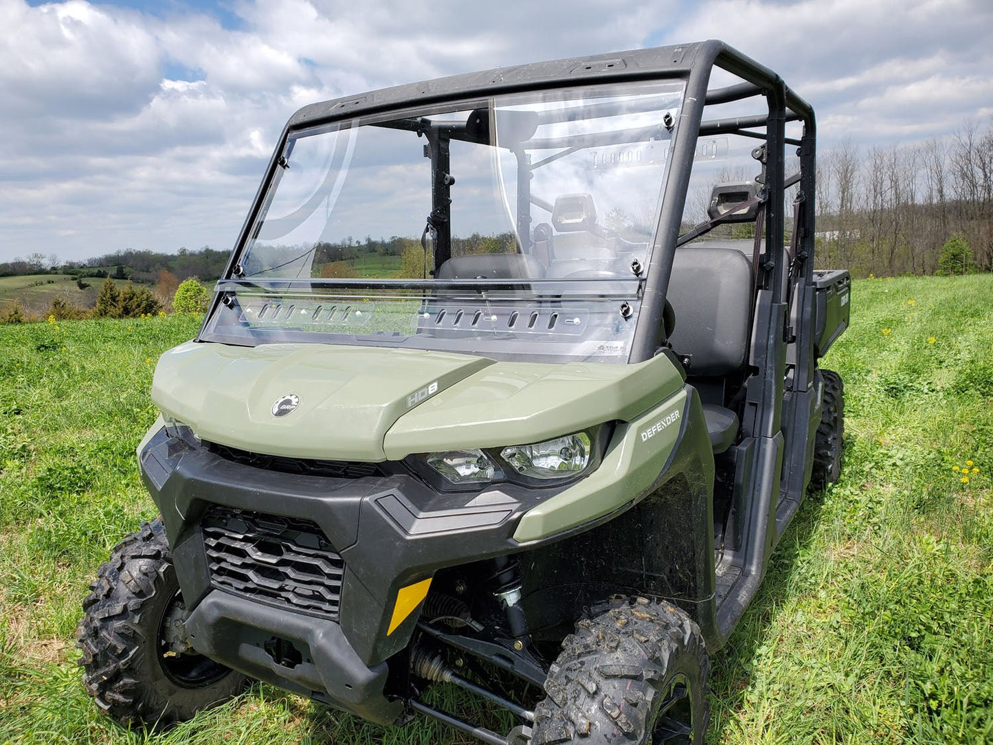 Can-Am Defender Max - 2 Pc Windshield w/Hard Coat and Vent Options - Windshields