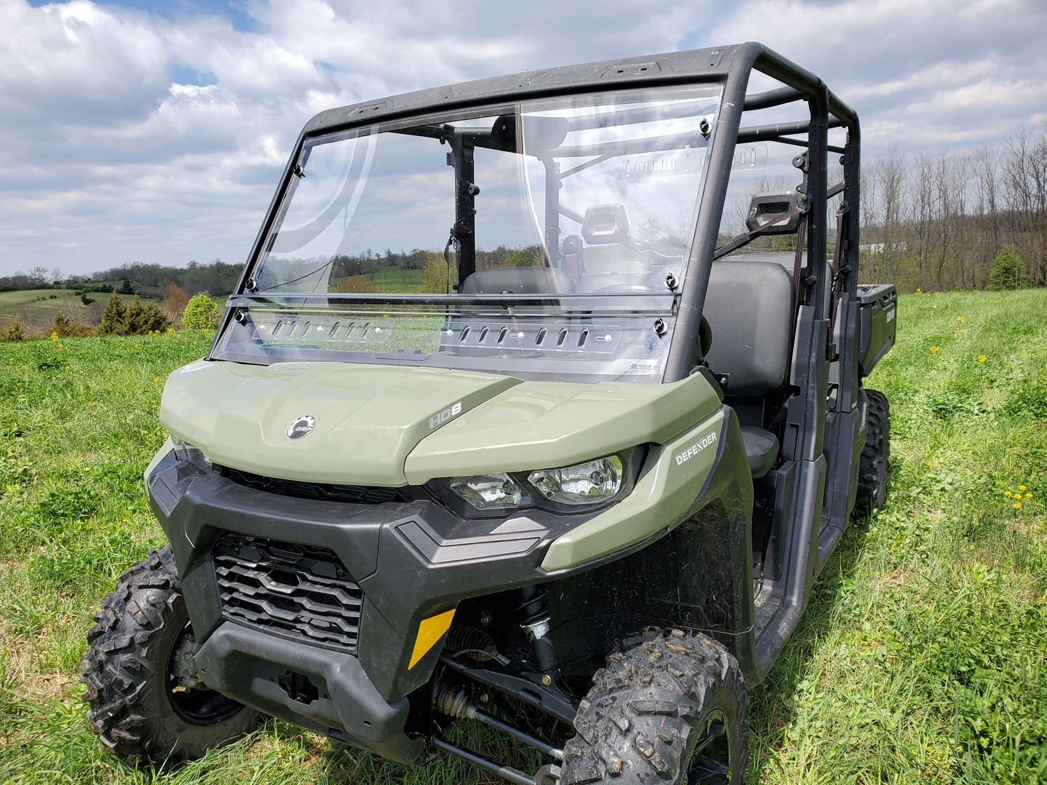 Can-Am Defender Max - 2 Pc Windshield w/Hard Coat and Vent Options - Windshields