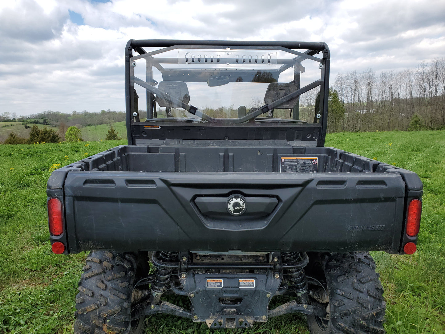 Can-Am Defender Max 4 - 1 Pc Lexan Back Panel w/Vent Option - Windshields