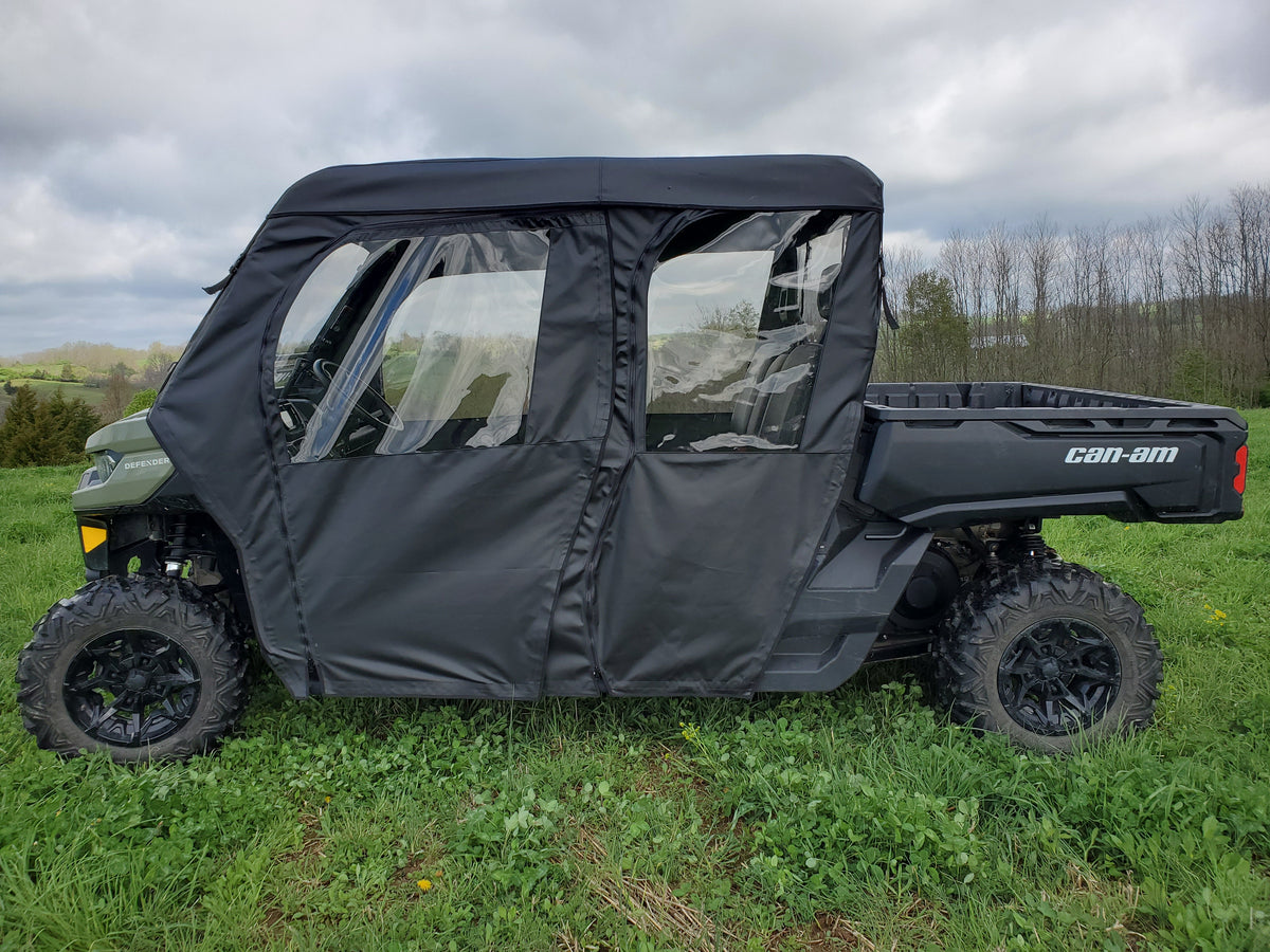 Can-Am Defender Max 4 - Full Cab Enclosure For Hard Windshield (Full Doors) - Full Cab Enclosure