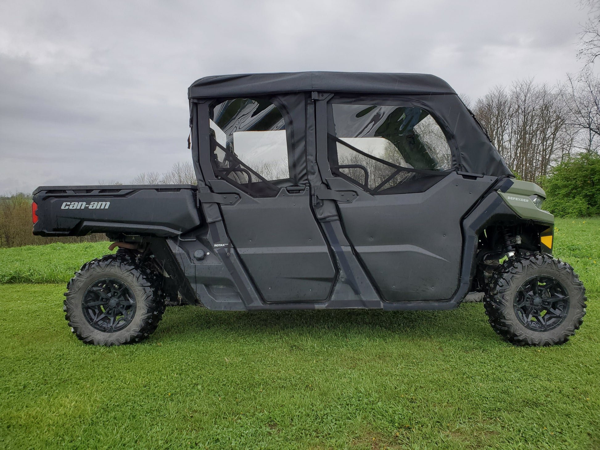Can-Am Defender Max 4 - Full Cab Enclosure For Hard Windshield (Half Doors) - Full Cab Enclosure