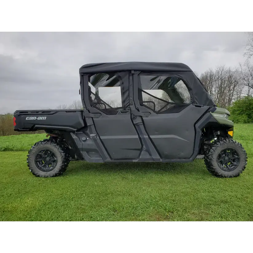 Can-Am Defender Max 4 - Full Cab Enclosure For Hard Windshield (Half Doors)