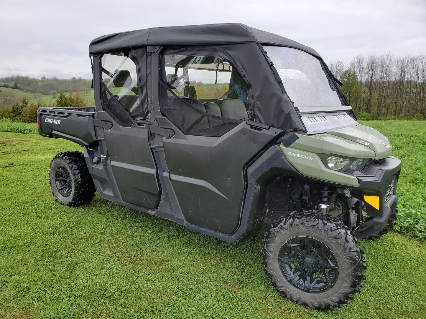 Can-Am Defender Max 4 - Full Cab Enclosure For Hard Windshield (Half Doors) - Full Cab Enclosure