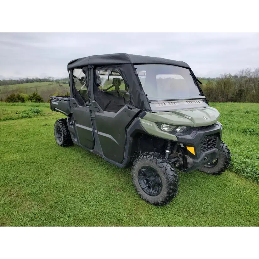 Can-Am Defender Max 4 - Full Cab Enclosure For Hard Windshield (Half Doors)